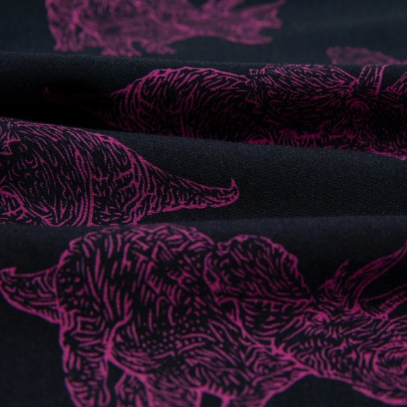 CHUBBIES Men's The Pink Triceratop (Rayon Full-Button) - L - Picture 6 of 12